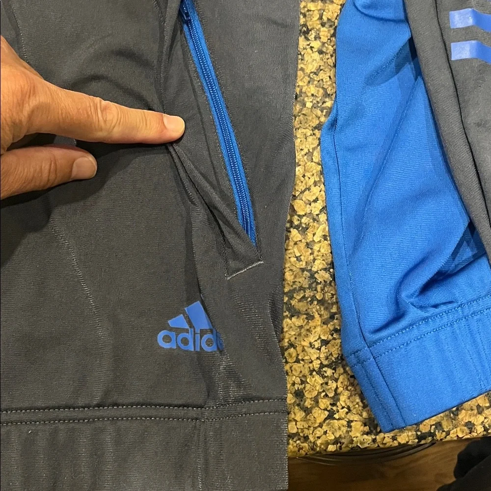 Adidas Blue and Gray Tracksuit - Picture 4 of 14